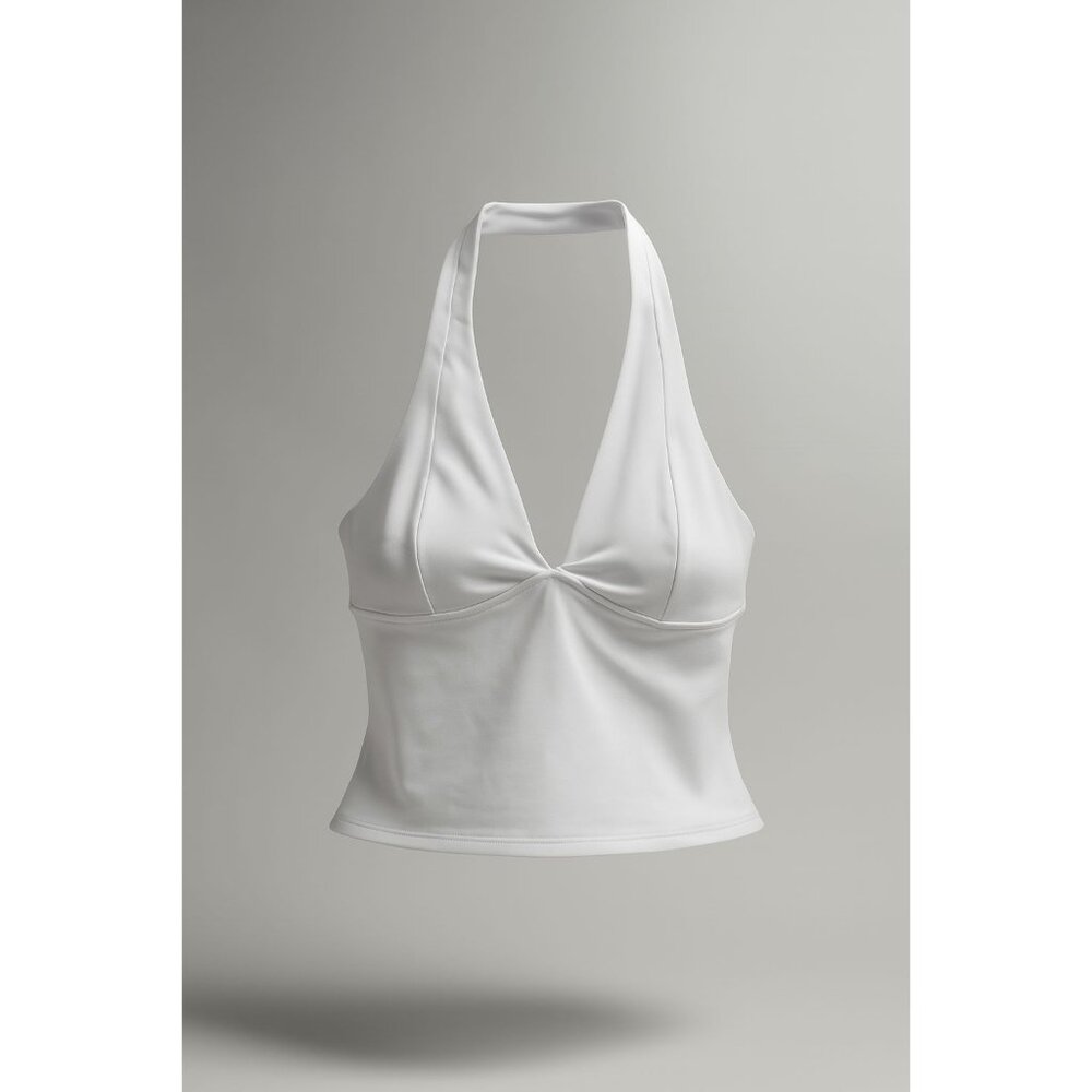 Intimately Free People Still Here White Halter Top Women's Size Medium Boho Chic